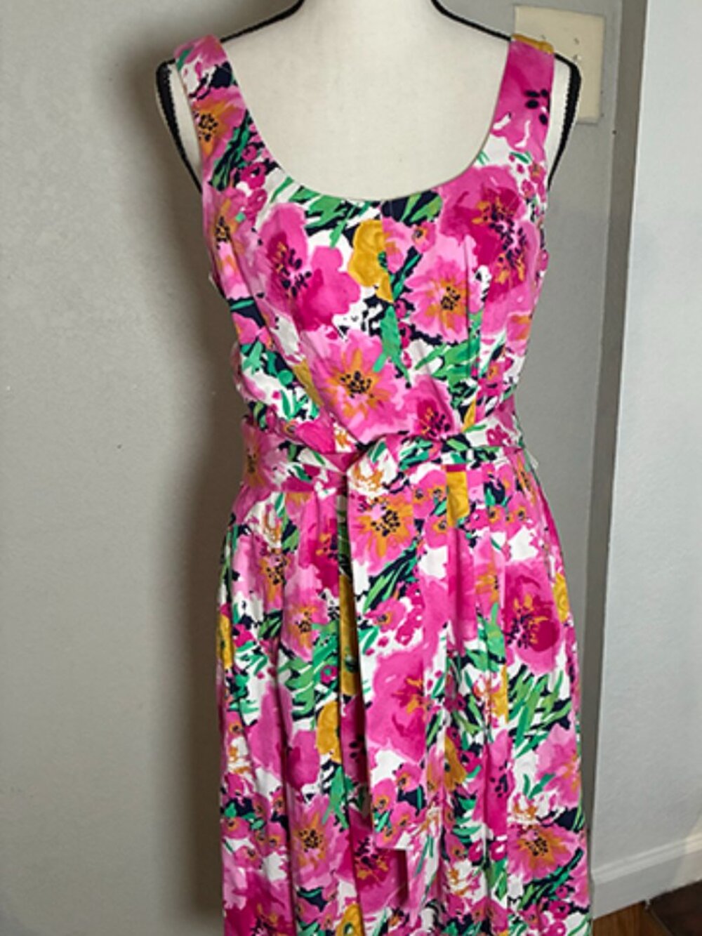 Anne Klein floral midi dress, size S
